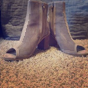 Open toe wedge Booties